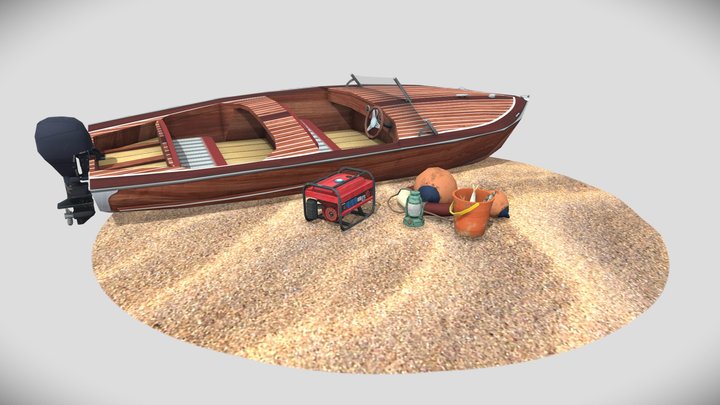By the Ocean - Texture 2 More detailed props 3D Model