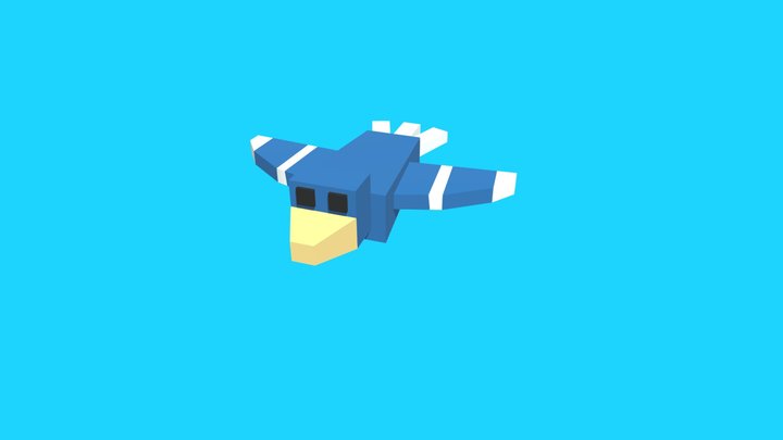 Low Poly Bird 3D Model