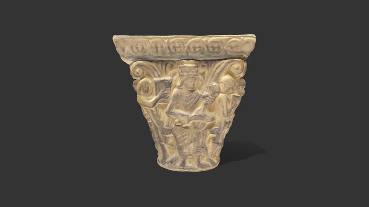 Reproducción de capitel del rey David 3D Model