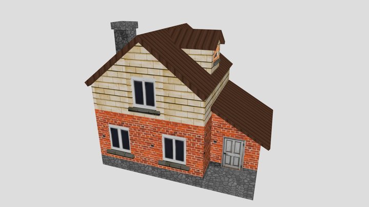 low poly house – Modèle 3D gratuit STL