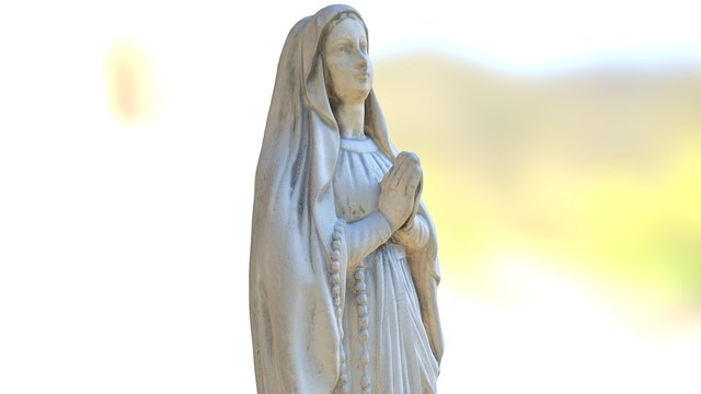 Estàtua d'una verge - Statue of a virgin 3D Model