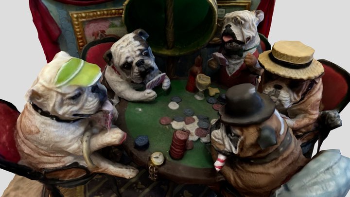 Bulldog Poker Night 3D Model