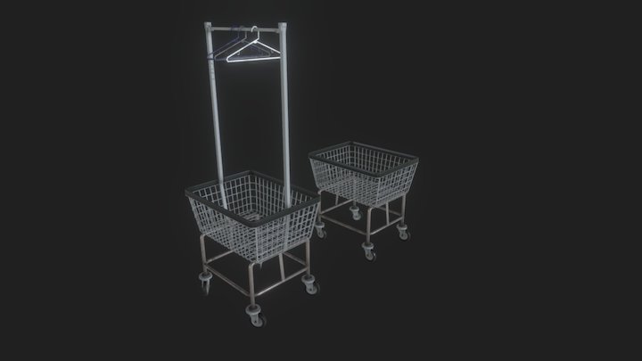 Bubbles & Suds Laundromat Cart 3D Model