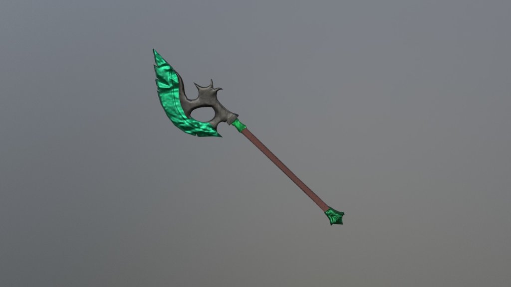 Glass Battleaxe, 1958 Tris, Low Poly