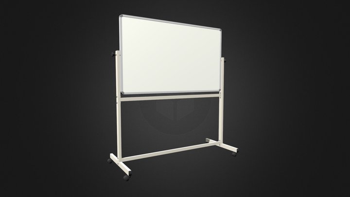 White board with Stand 3D Model