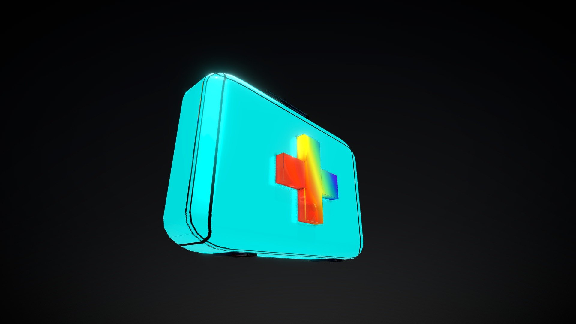 lowpoly first aid box