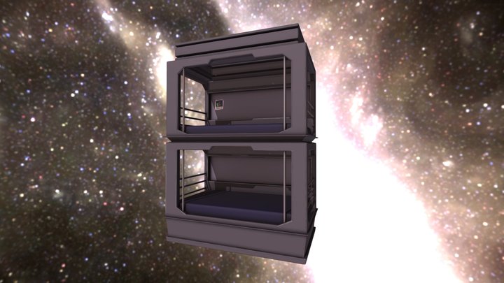 Space Ship Bunk Beds 3D Model