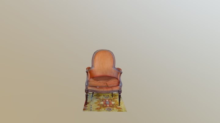 fauteuil Louis XV 3D Model