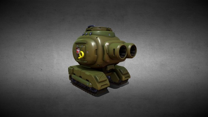 Tank Stylized and Lifebuoy 3D model 3D Model