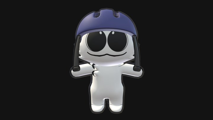 Bip - Skateboarding 3D Model