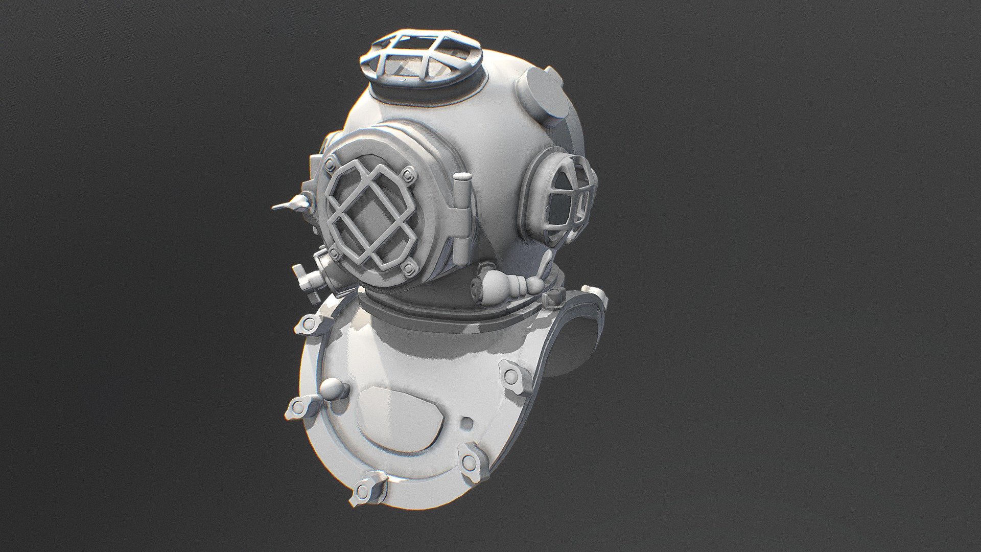 Vintage Diving Helmet 3D model by Michael Neocleous (mikegneo