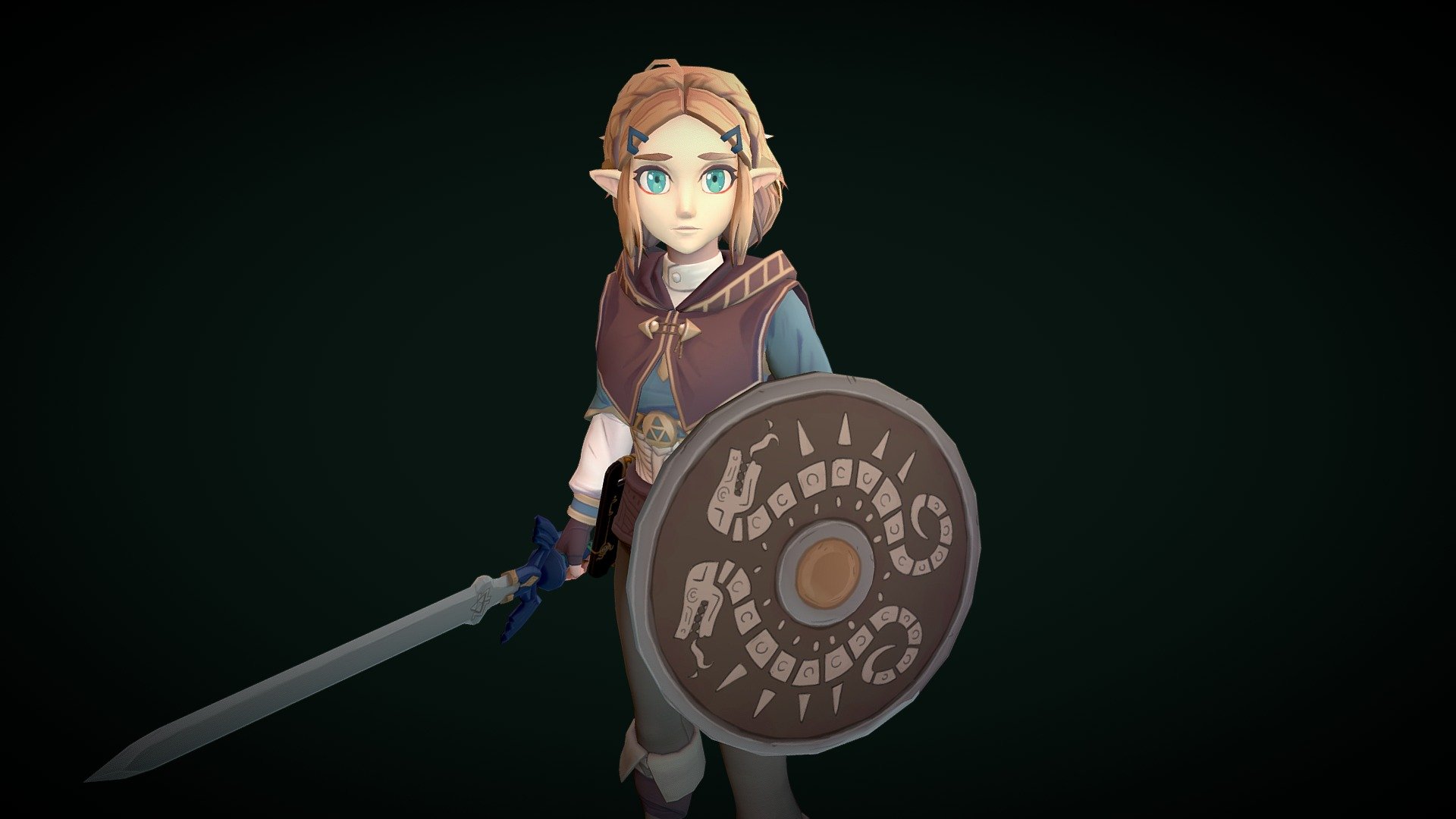 The Legend Of Zelda Princess Zelda 3d Model By Callum Mckeown Mckeownanimations Db870eb