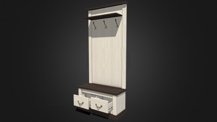Тумба ТР-Т90 + Вешалка ТР-В 3D Model