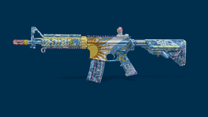 M4A4 | S-argen-T 3D Model