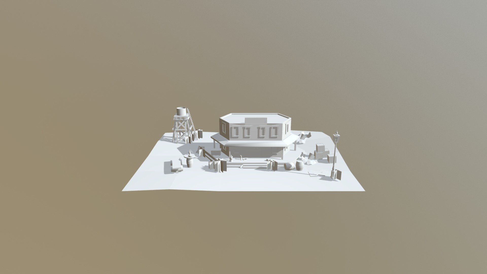 Wild West Scene Upload2 - 3D model by enuberoo [db8bfeb] - Sketchfab
