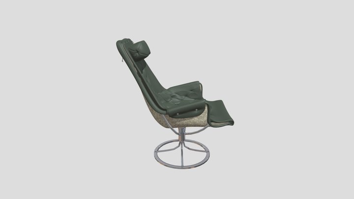 DUX Jetson Armchair - Green Leather 3D Model