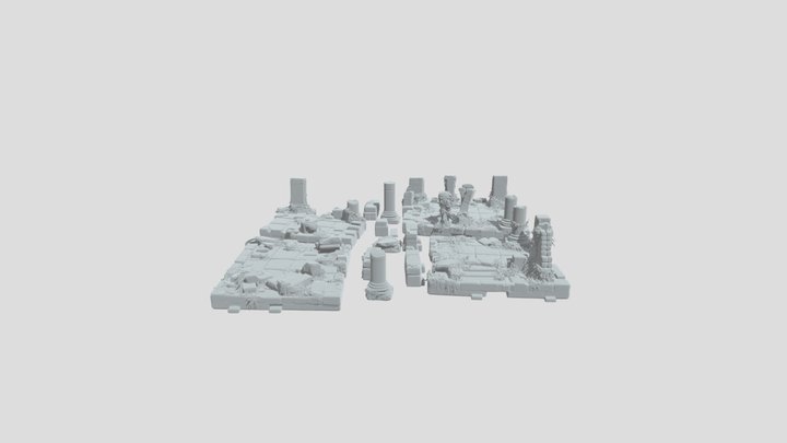 Verdant Ruins of the Stone Citadel – Free 3D Model STL