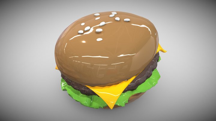 Cheese Burger 0001 3D Model