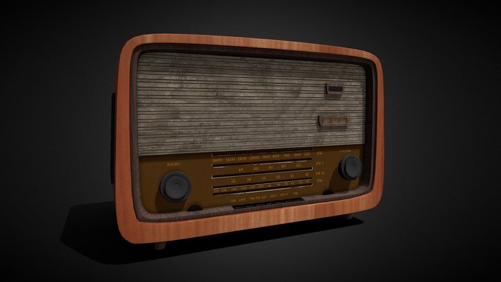 Old Classic Radio 3D Model