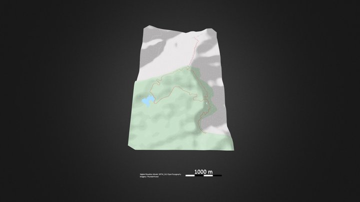 瓦屋山_等高地图 – Modello 3D gratuito STL