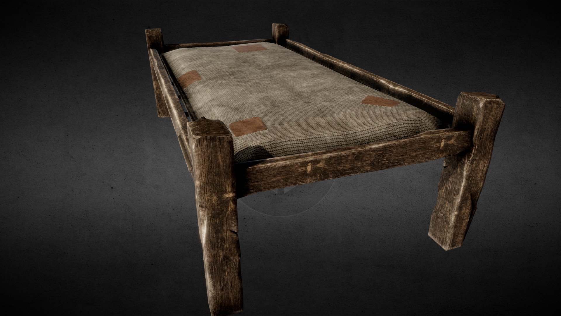 Bed Low — Sketchfab embed 3D viewer