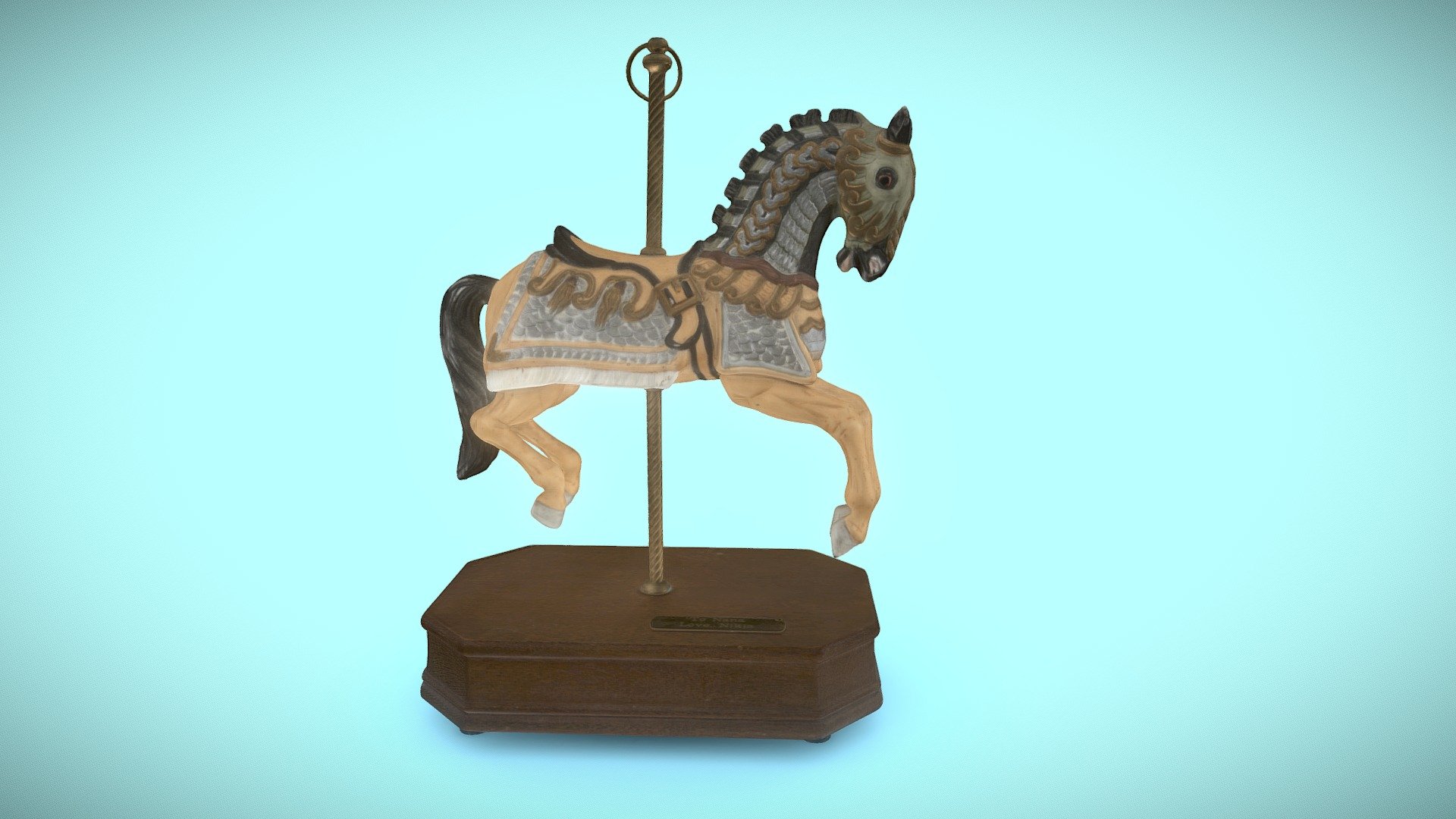 Vintage Handpainted Carousel Horse Music Box - Download Free 3D model ...