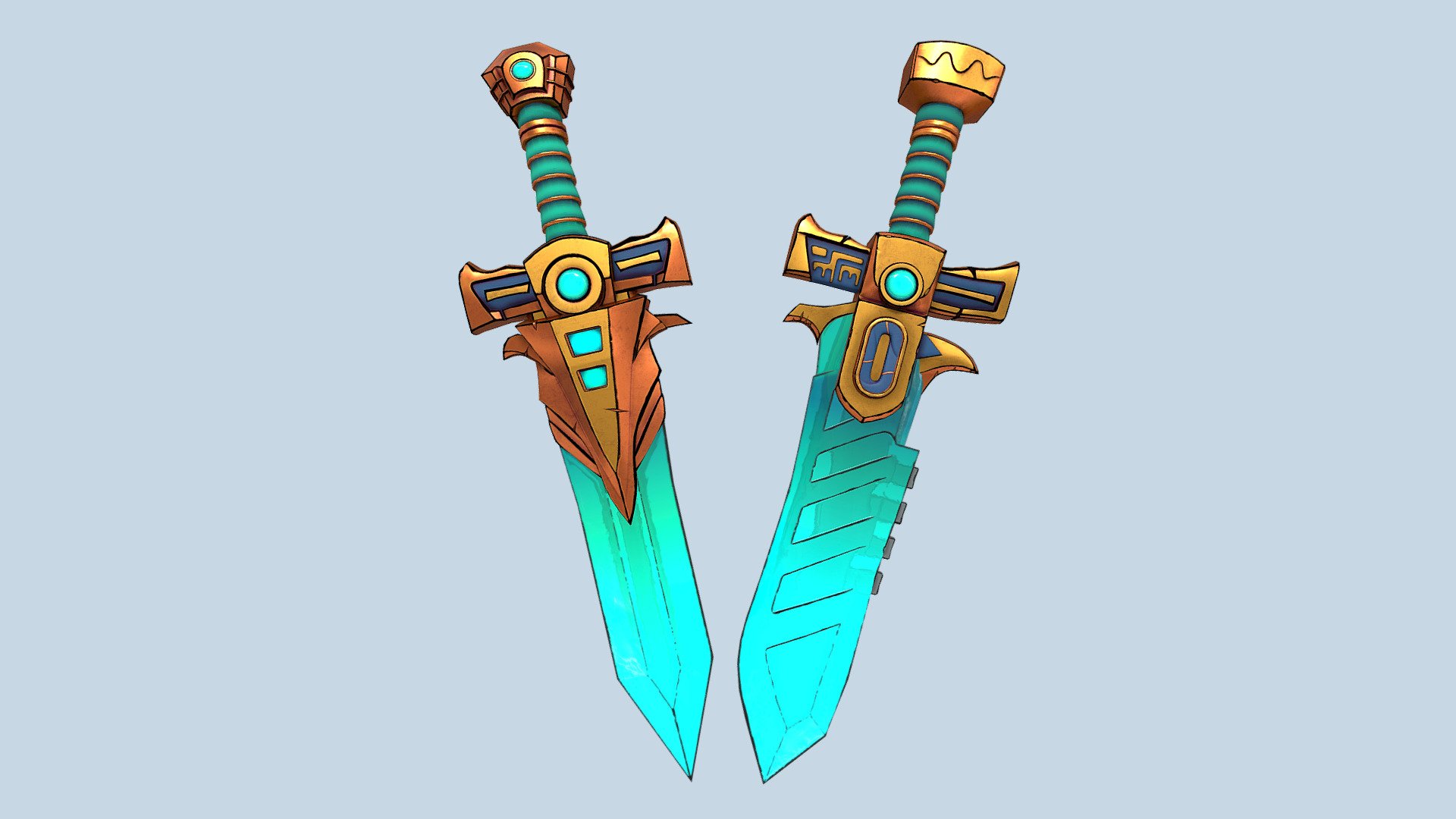 Stylized dual daggers - Buy Royalty Free 3D model by Aartee [db90e3f ...