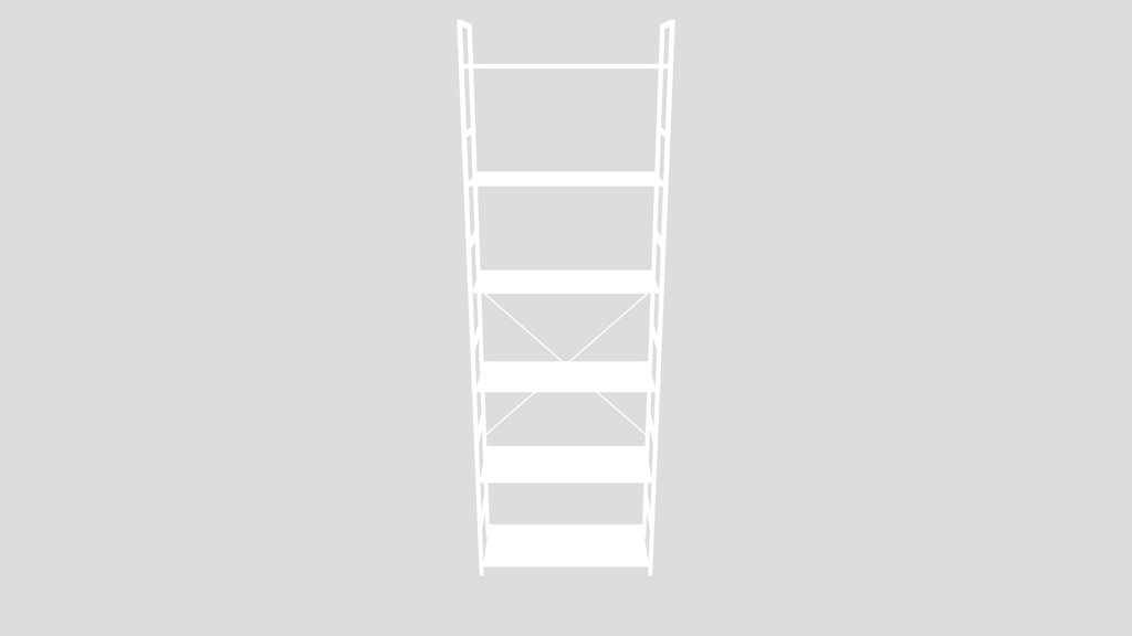 Astrup 6 Shelf Metal Bookcase