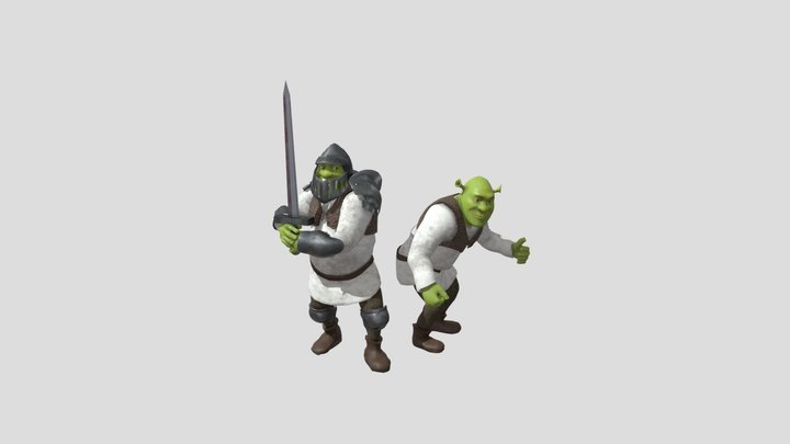 Shrek Split 3D Model