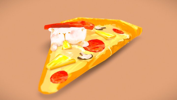 Hamster Pizza 3D Model