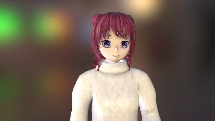 anime-girl@Walking – Free 3D Model STL