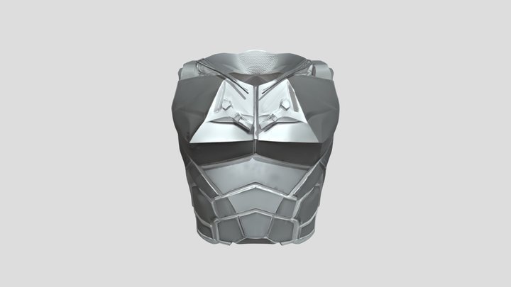 Black armored chest plate 3D Model