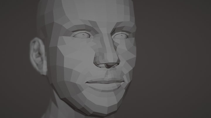 Head Low Poly 3D Model