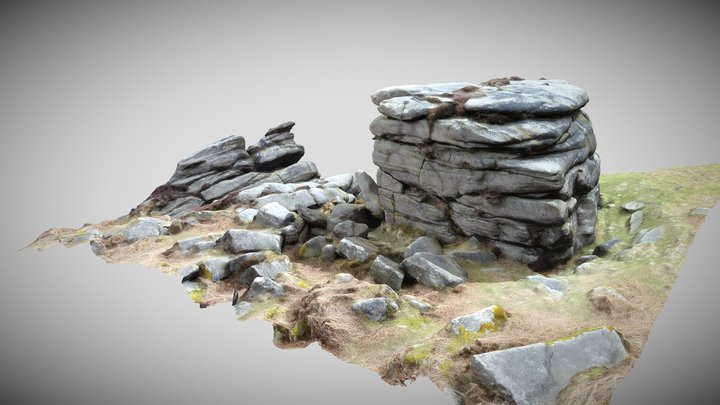 Cowper Stone, Stanage Edge, Peak District 3D Model
