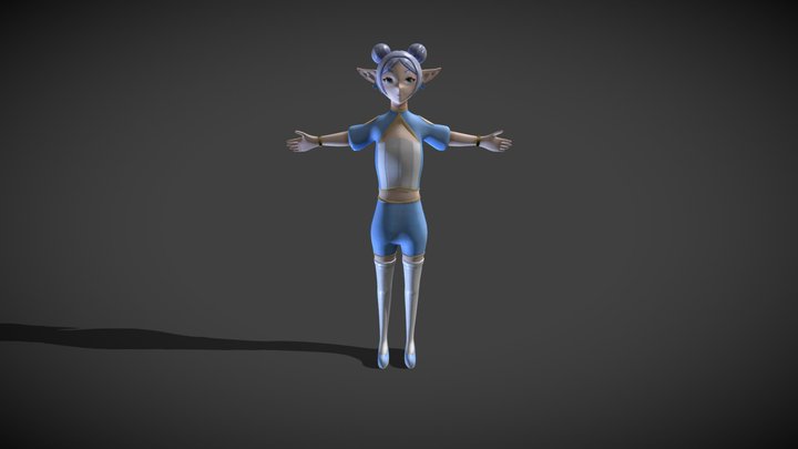 Frieren - 3DAC2 Character Modelling Assignment 3D Model