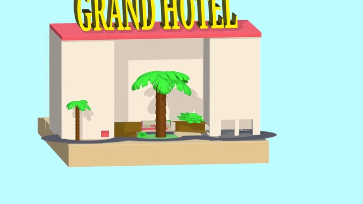 resort itis-pon gruppo 2 Hotel Grosso! 3D Model