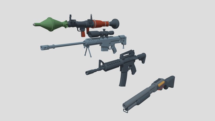 Pinmo BOT's Gun Collection 02 3D Model
