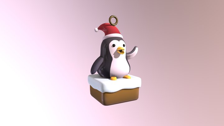 Christmas Penguin 3D Model
