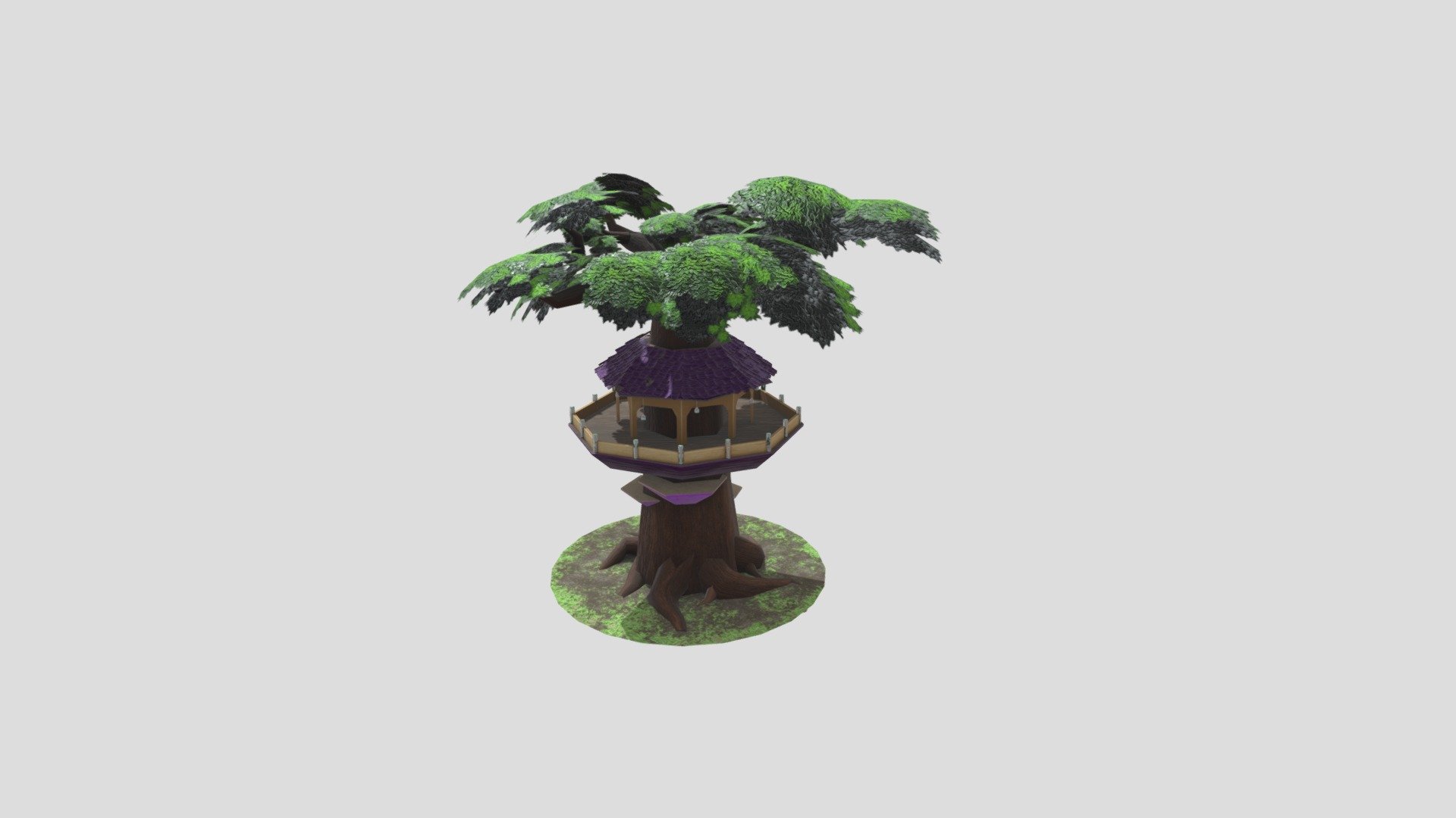 fairy hub treehouse 3D model by Maudd [db9b12e] Sketchfab