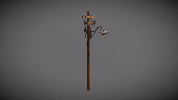 Light Pole Stylized PBR 3D Model