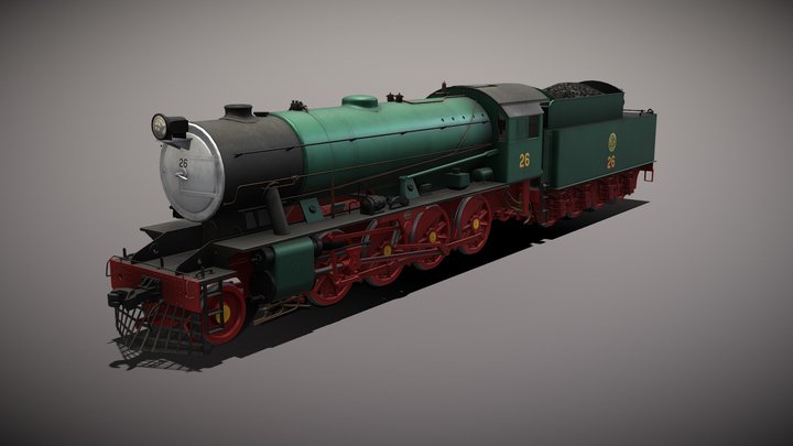 九鐵奧士打利迪級2-8-0型機車 / (ex-WD) KCR Austerity 2-80 3D Model