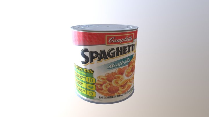 Spaghettios Sketch Version 3D Model