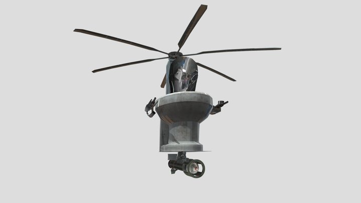 Armed Balaclava Helicopter Toilet face ring – Modello 3D gratuito STL
