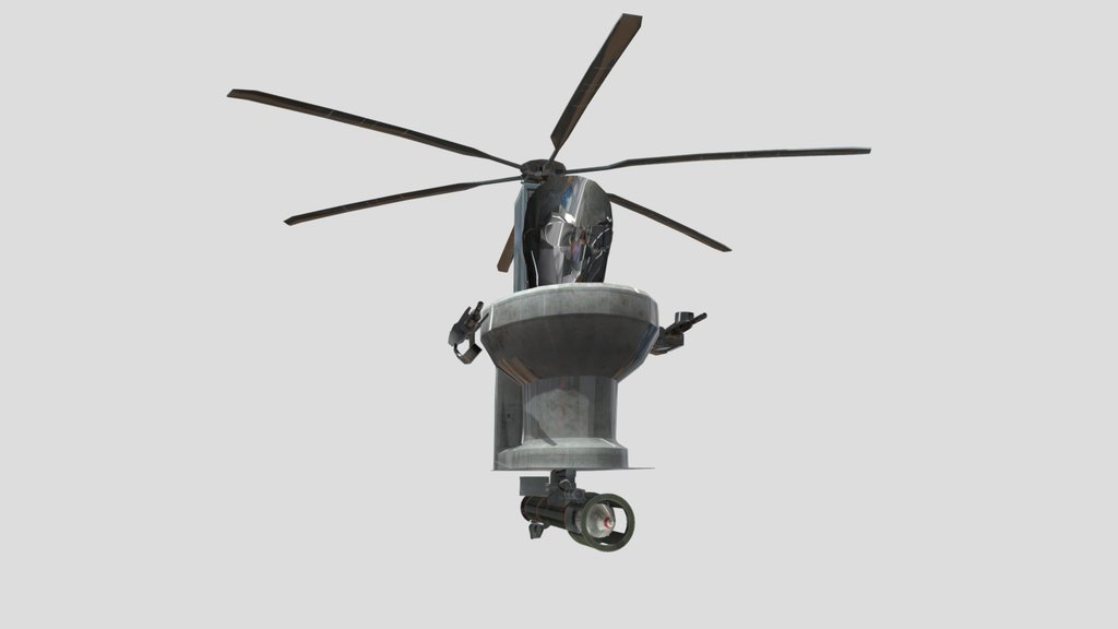 Armed Balaclava Helicopter Toilet face ring