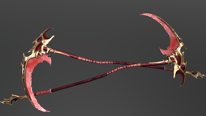 Fantasy Scythe 3D Model