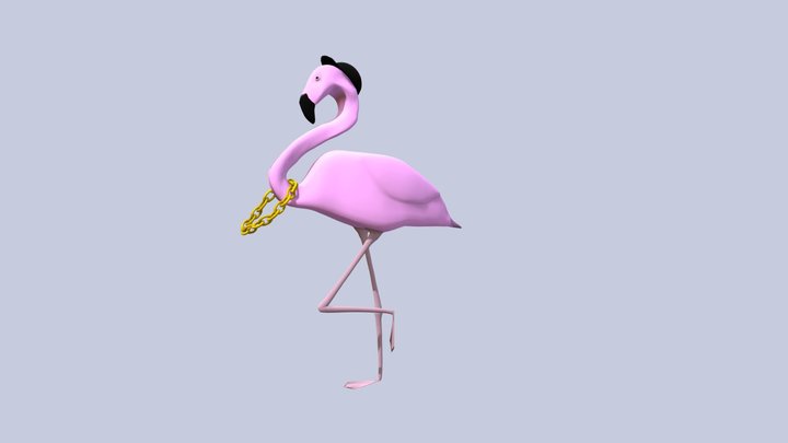 Hiphop Flamingo 3D Model