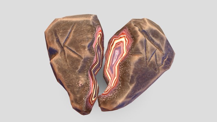 Heart Geode Rock