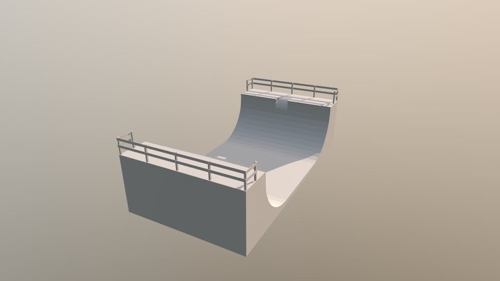 Skateboard Ramp Model 3D Model