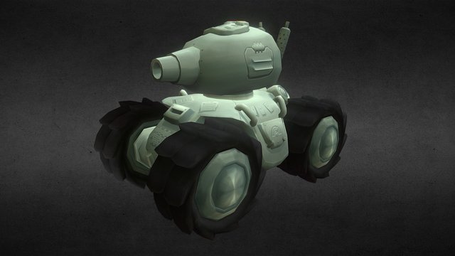 Cartoony Tank 3D Model