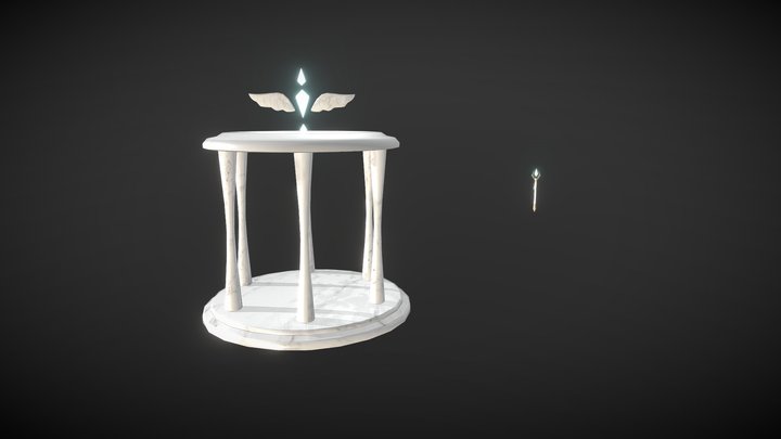 Sky Temple And Harpy Sceptre Prop 3D Model